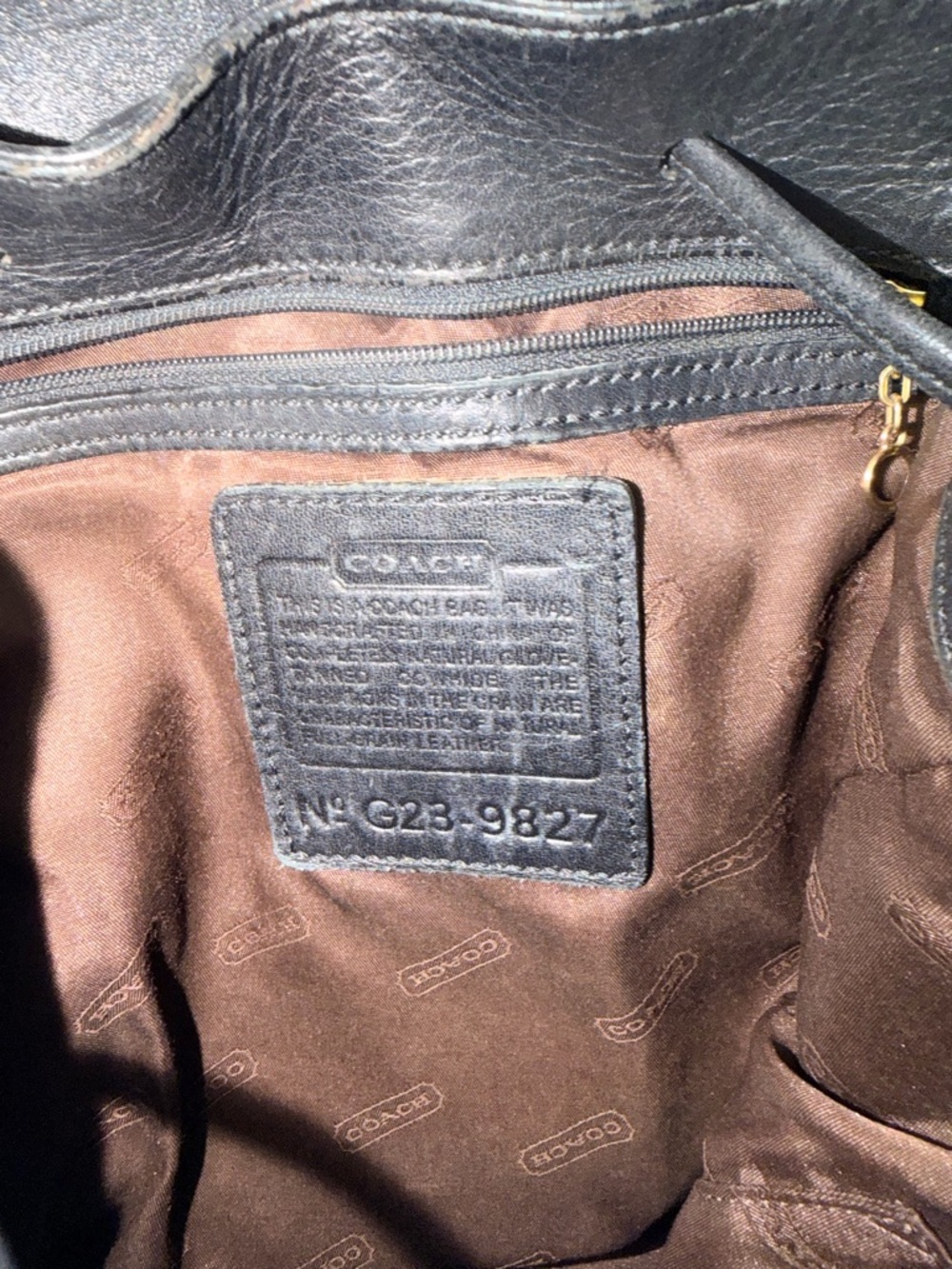 Coach Vintage Hampton Legacy Smooth Black Leather Backpack #9827 - Picture 5 of 5